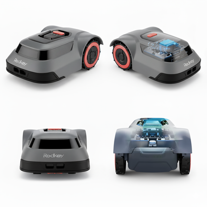 Advanced Robotic Lawn Mower — Redkey (500/1000m2) | Slope Mastery, Fully AI Automated Cutting, Smart App Control & Effortless Lawn Perfection